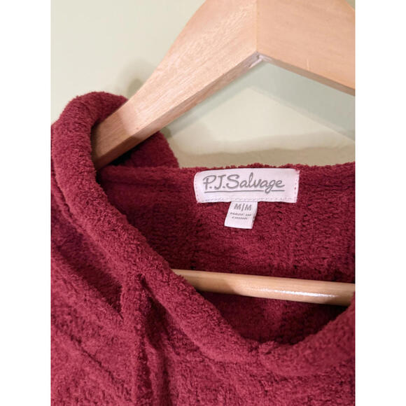 NWT! PJ Salvage Cozy Cable Knit Chenille Hoodie Size Medium - Picture 5 of 7